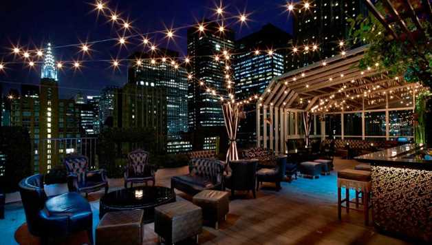 Rooftop pour l'hiver à new York
