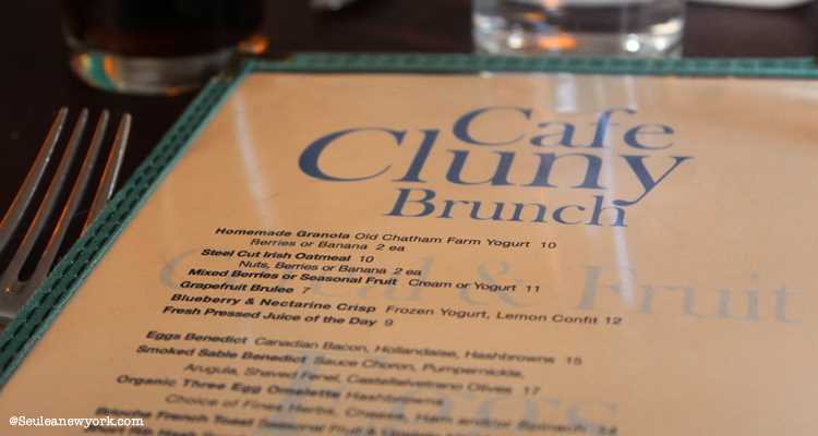 Menu Cafe Cluny New York