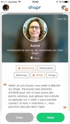 Shapr application mobile